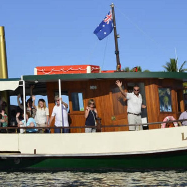 a small boat in a large body of water