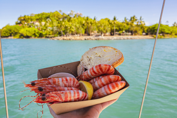 a small boat in a body of water